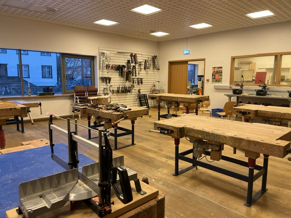 Smíðastofa Grunnskólans á Ísafirði.