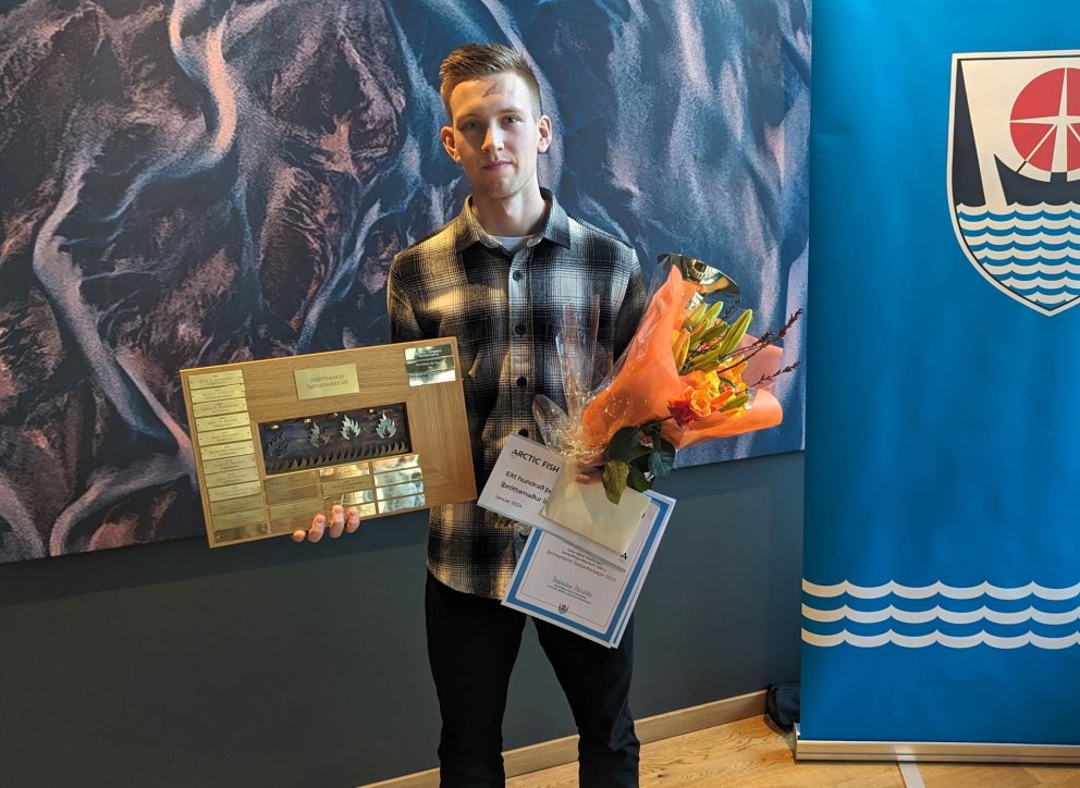 Elmar Atli Garðarsson, íþróttamaður Ísafjarðarbæjar 2023.