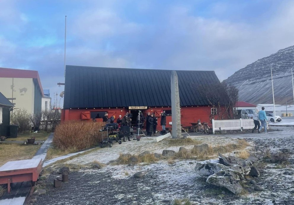 Kvikmyndataka í Neðstakaupstað á Ísafirði.