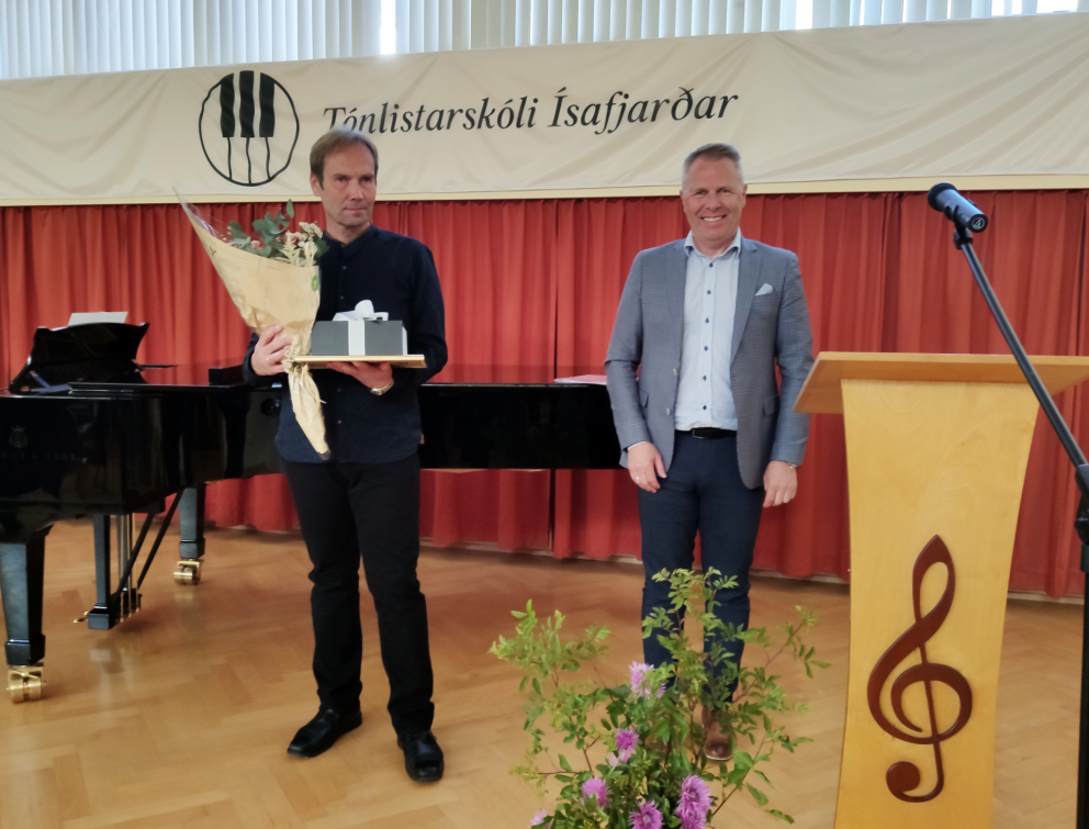 Madis Mäekalle og Birgir Gunnarsson, bæjarstjóri Ísafjarðarbæjar.
