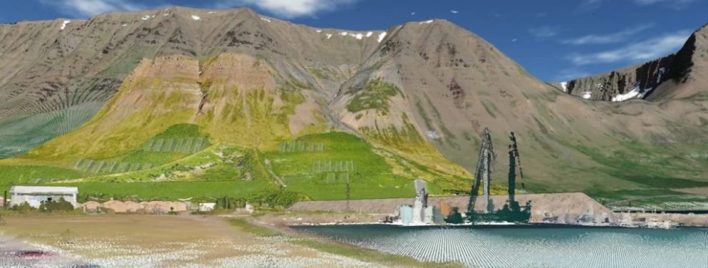 Varnarvirkin séð frá Hafnarstræti. Ráðgerð landmótun til að draga úr sýnileika þeirra og mótun útivi&hellip;
