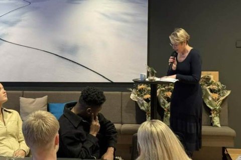Við athöfnina þegar íþróttamaður Ísafjarðarbæjar var útnefndur.