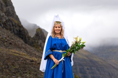 Fjallkona Ísafjarðarbæjar 2025, Svava Rán Valgeirsdóttir.
Mynd: Haukur Sigurðsson.